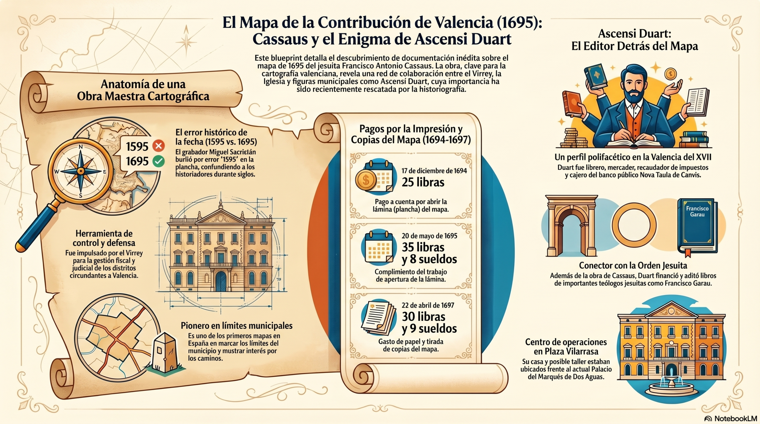 Mapa de la Contribucion de Valencia de Ascensi Duart de 1695